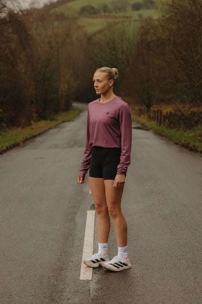 Micromesh Long sleeve Plum